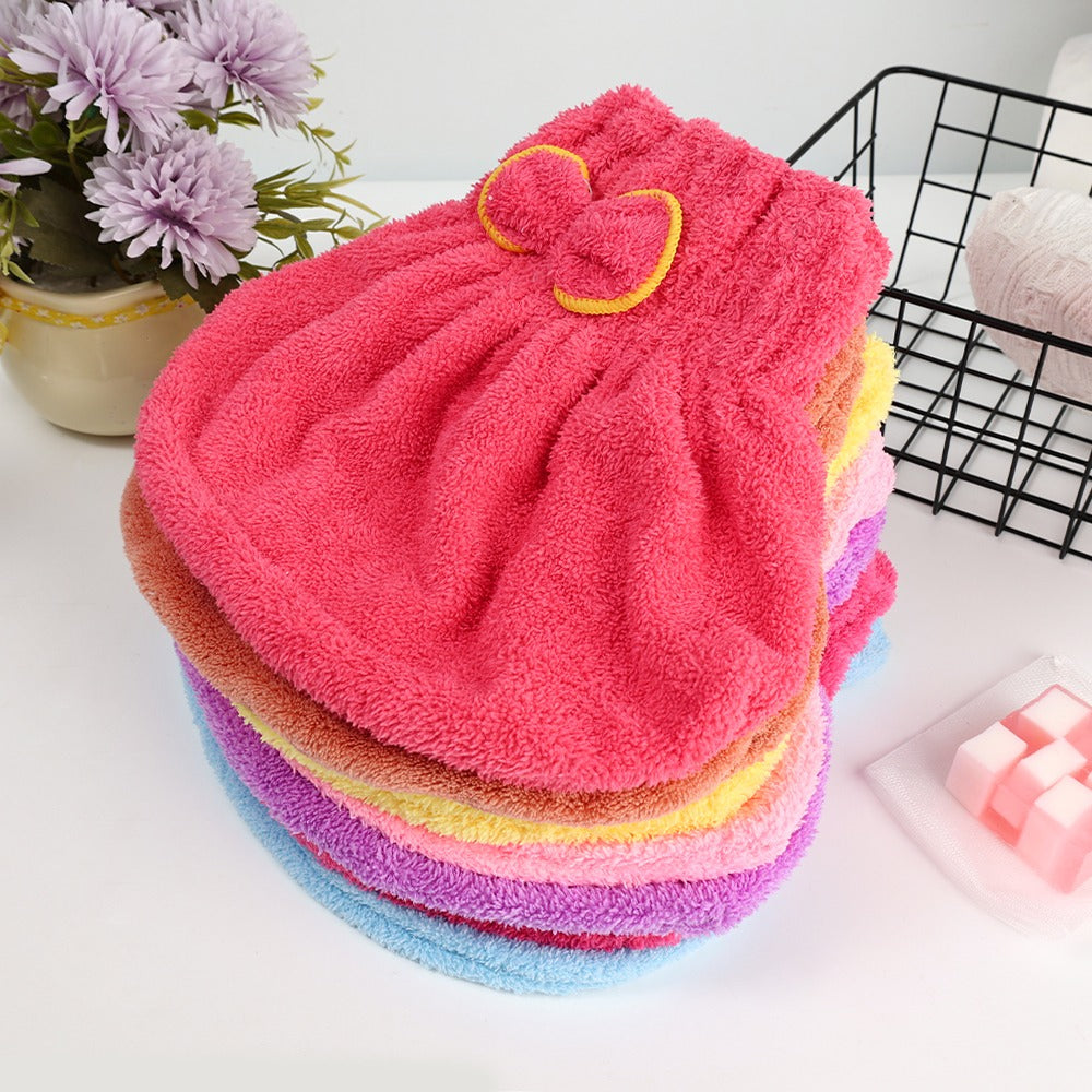 2Pcs--Soft Microfiber Flower Cap Towel for Women