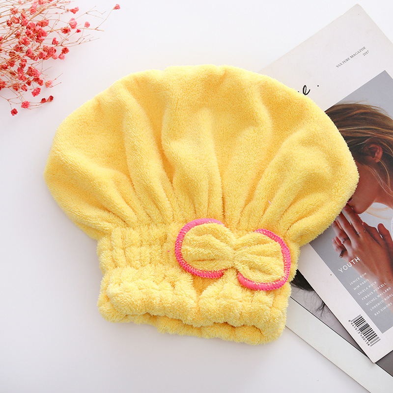 2Pcs--Soft Microfiber Flower Cap Towel for Women